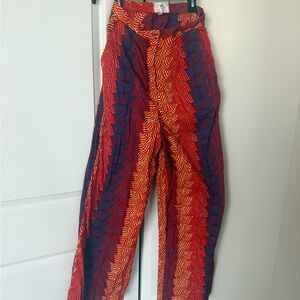 Anthropologie Sika Red and Blue Skirt